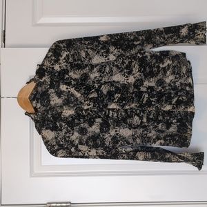 Spense Ruffle Long Sleeve Button Dow